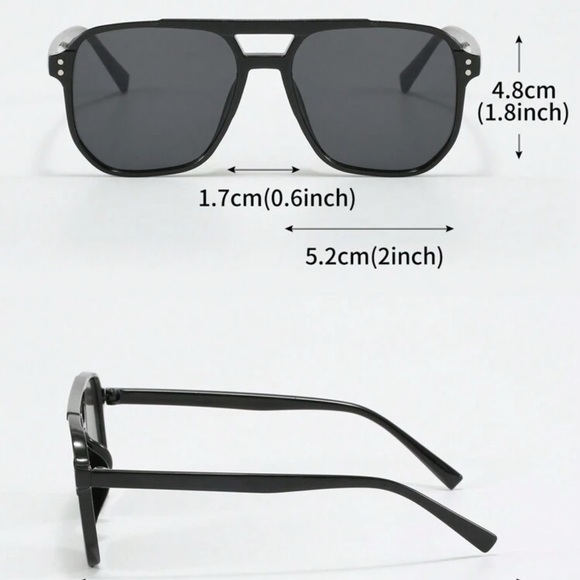 Women Square Stud Decor Suitable Sunglasses - Picture 4 of 4